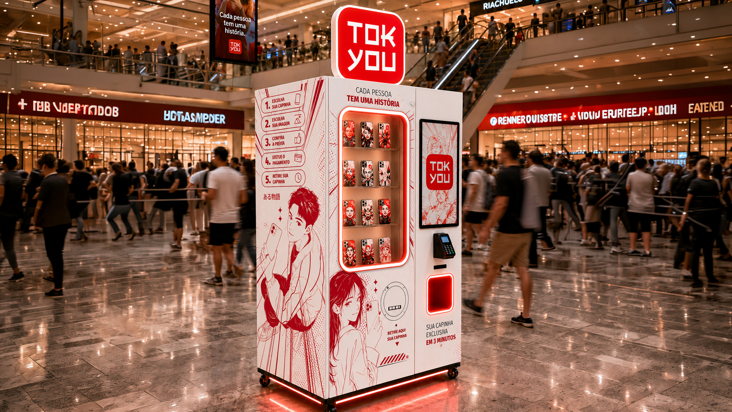 Máquina TokYou no shopping